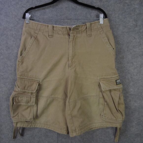 Aeropostale Shorts Mens 31 Khaki A87 Cargo Utility Multi Pocket Drawstring - Picture 1 of 10